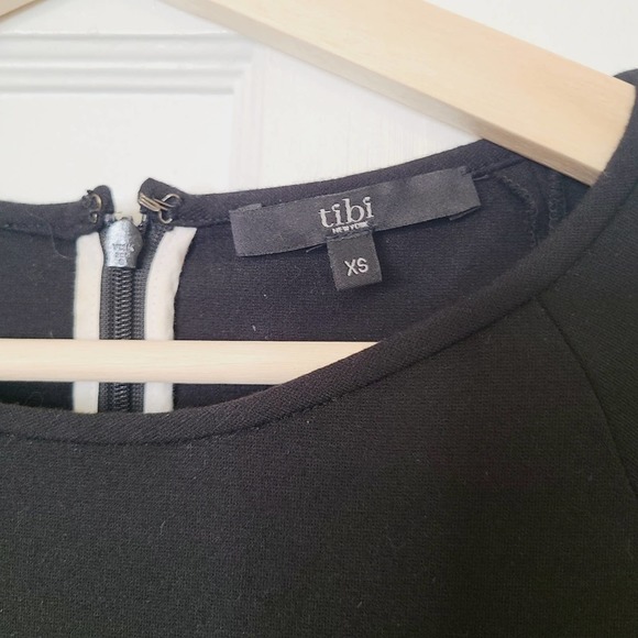 Tibi Knit Color Block Virgin Wool Mini Dress - Picture 2 of 5